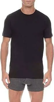 Kirkland Signature Men's Black Crew Neck T-Shirts 6-Pack S/P