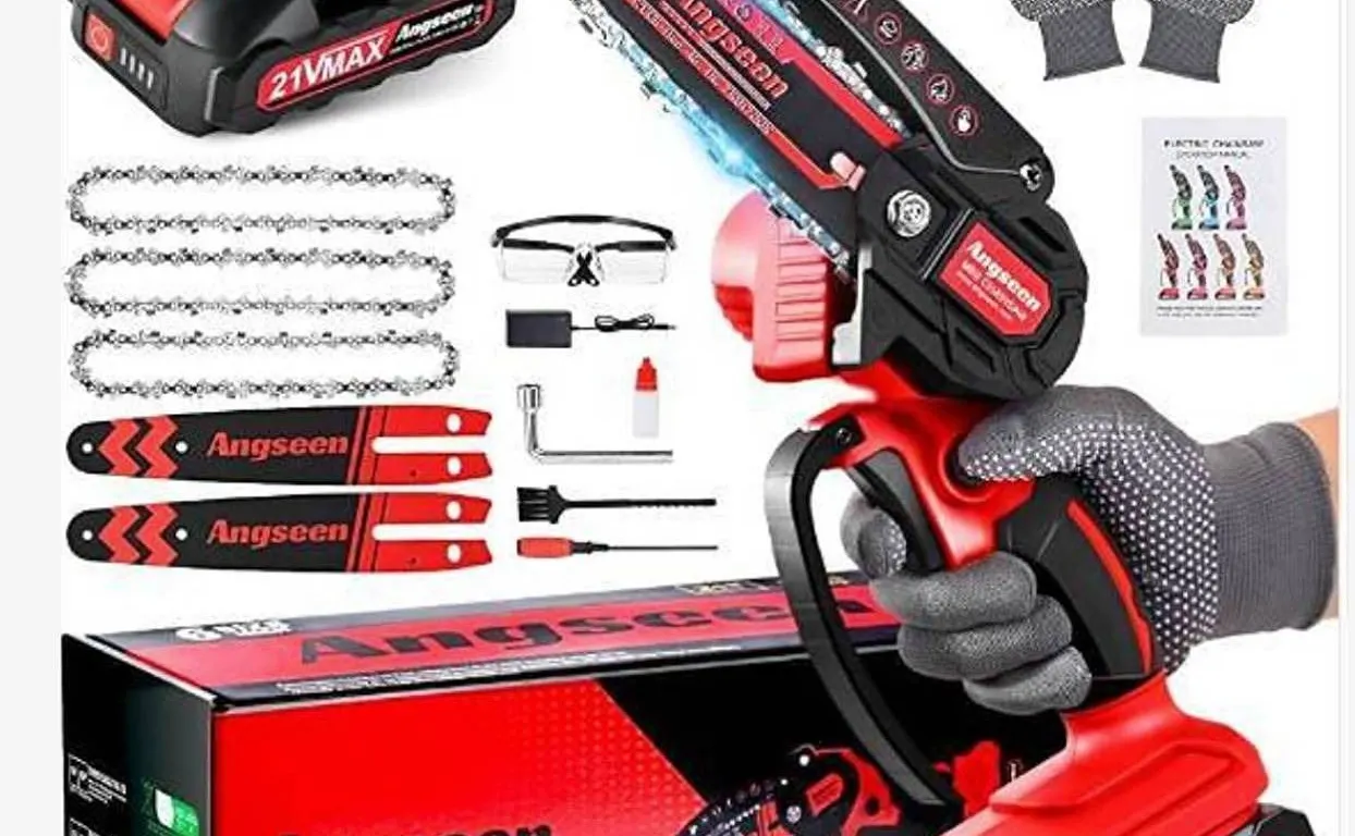 Angseen Mini Chainsaw Cordless Electric