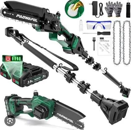 PAOWAFOL 2-in-1 Cordless Pole Saw Set
