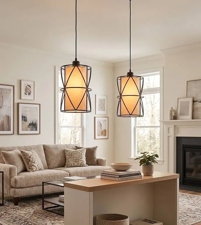 Dnshjue Modern Pendant Lights 2 Pack