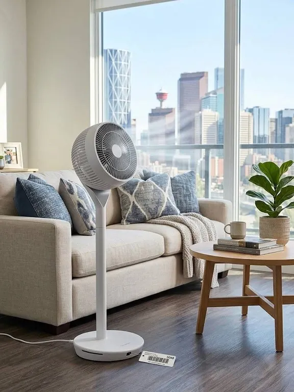 WOOZOO 360° Pedestal Fan With Adjustable Height