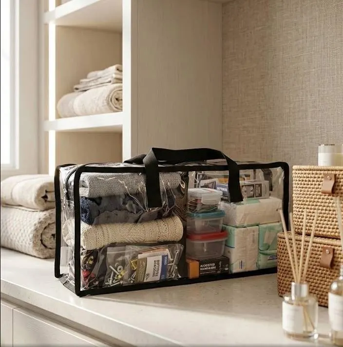 Lifewit Clear Zip Storage Bags, Lot of 6
