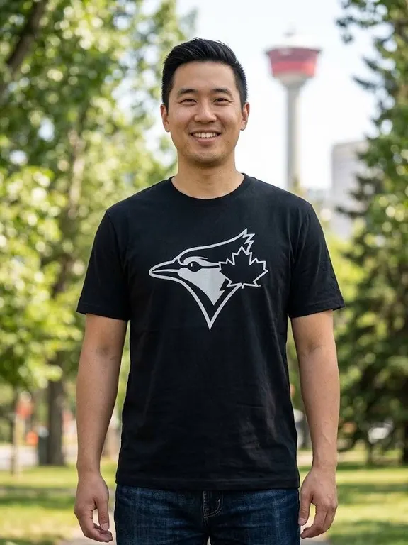 Toronto Blue Jays Black Cotton T-Shirt L/G