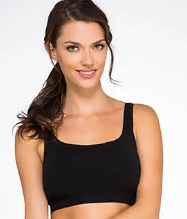 Aurum Sports Bra 2-Pack, XS, Black, Square Neck