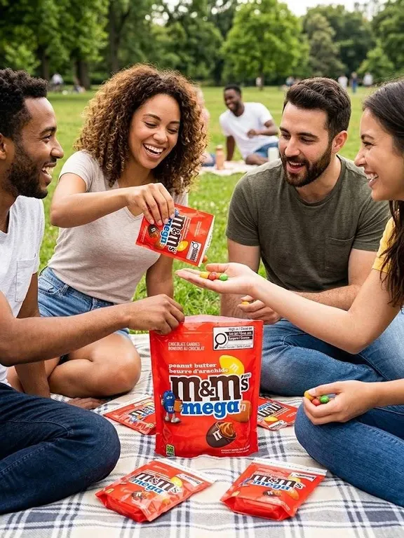 M&M's Mega Peanut Butter Chocolate Candies 95g