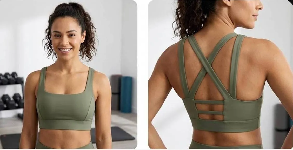 Aurum Sports Bra Set, 2 Pack, S/P, Square Neck