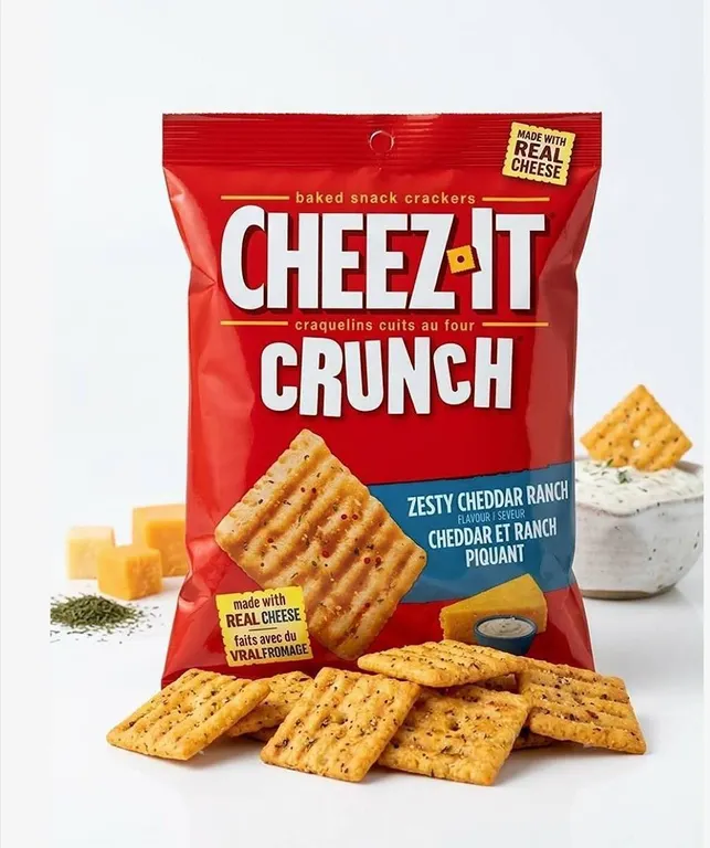 Cheez-It Crunch Zesty Cheddar Ranch Crackers, 6-Pack x 92g