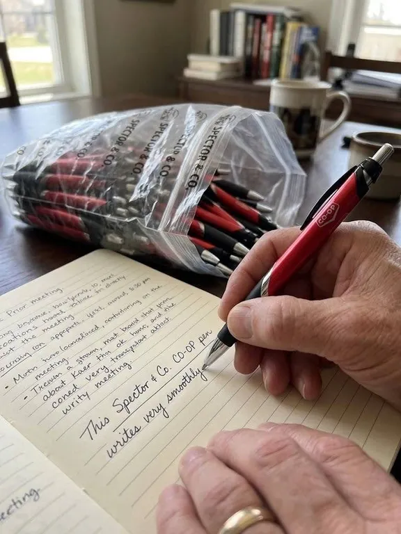 Bag of Spector & Co. Red and Black Pens