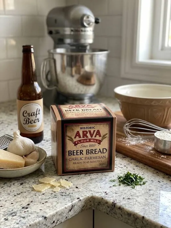 ARVA Beer Bread Garlic Parmesan Mix 500g