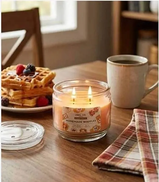 Pack of 4 Candle-Lite 10oz Homemade Waffles Candle