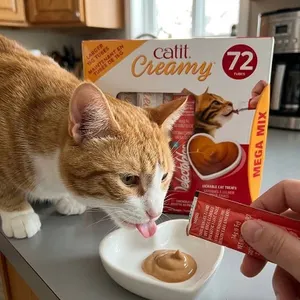 Catit Creamy Bitz Mega Mix Cat Treats 24 Sachets