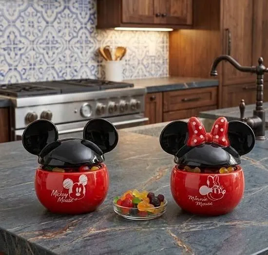 Disney Mickey & Minnie Treat Jars With Candy