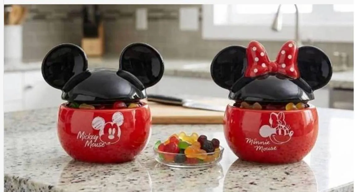 Disney Mickey Mouse Figural Treat Jars Set