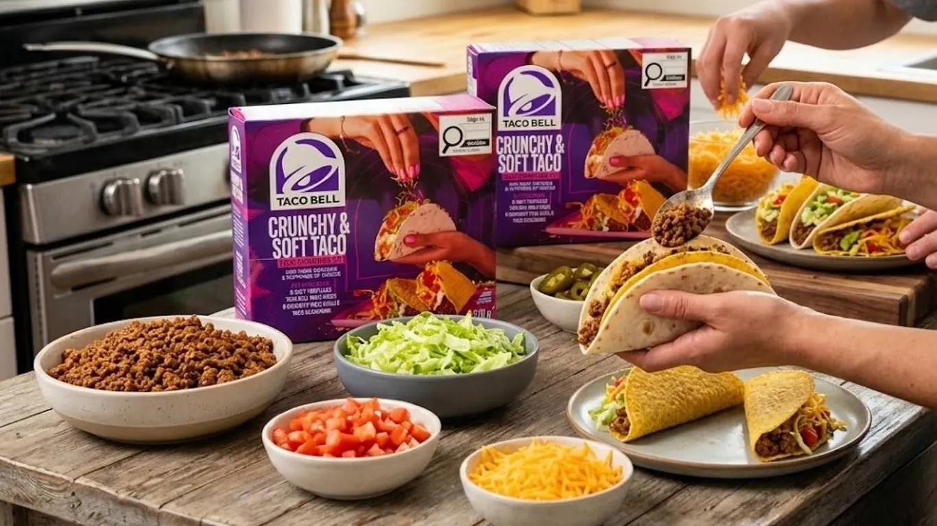 Taco Bell Crunchy & Soft Taco Kits, 2 Boxes