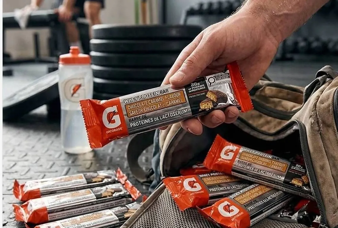 Gatorade Whey Protein Bar Chocolate Caramel 12 Pack x 80g