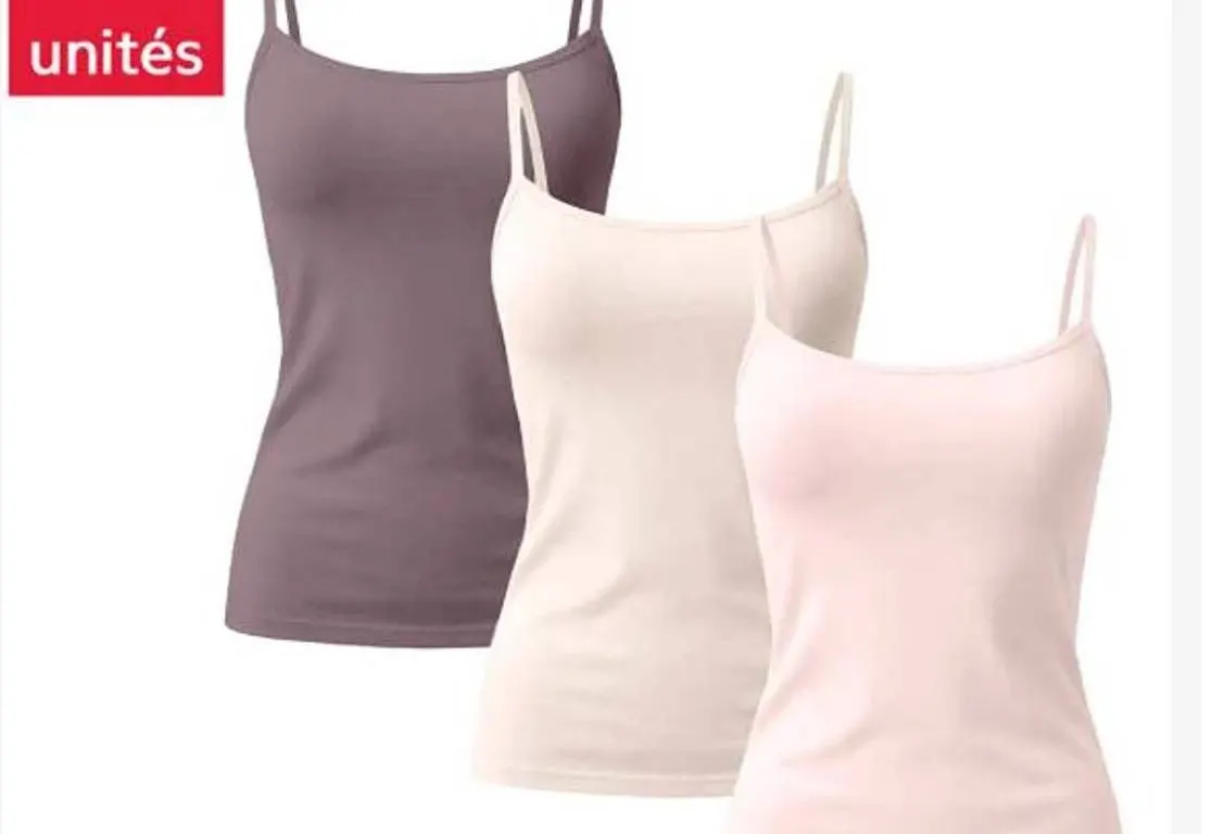Splendid 3-Pack Camisoles with Built-In Shelf Bra XXL
