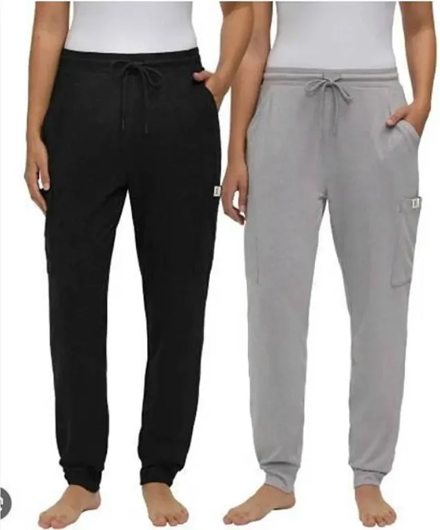2 Pack Frank Ladies' Ultra-Soft Cargo Lounge Pants XL