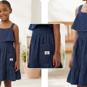 Calvin Klein Girls Denim Dress Size 6