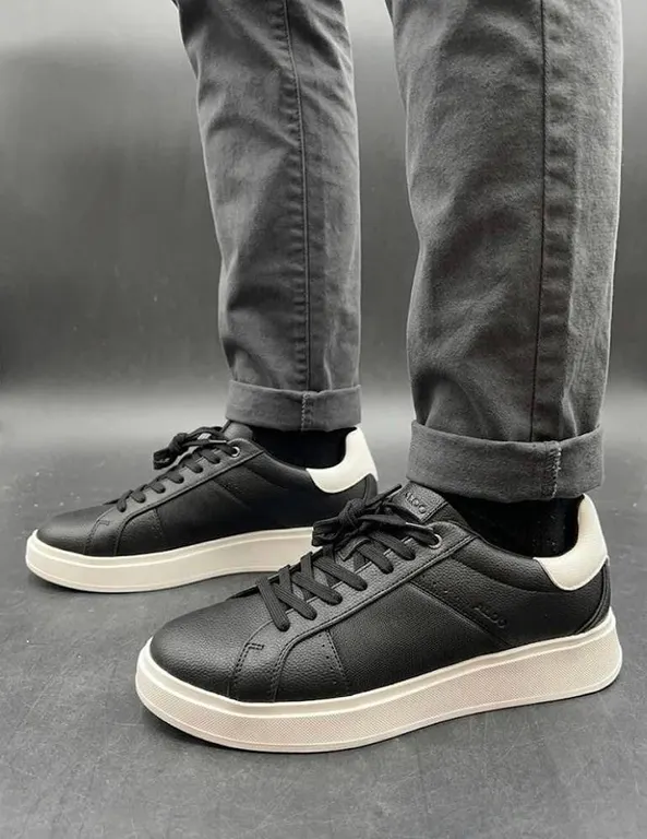 ALDO Black Leather Sneakers Size 11