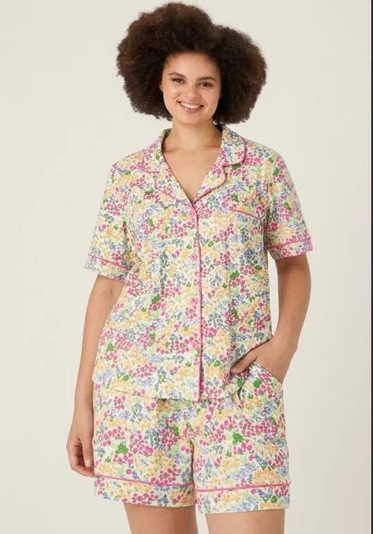 BedHead PJs 2-Piece Notch Collar Short Pajama Set XL