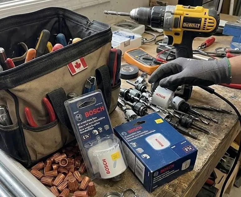 Bosch Bi-Metal Hole Saw Set, 1-7/8" and 3-7/8"