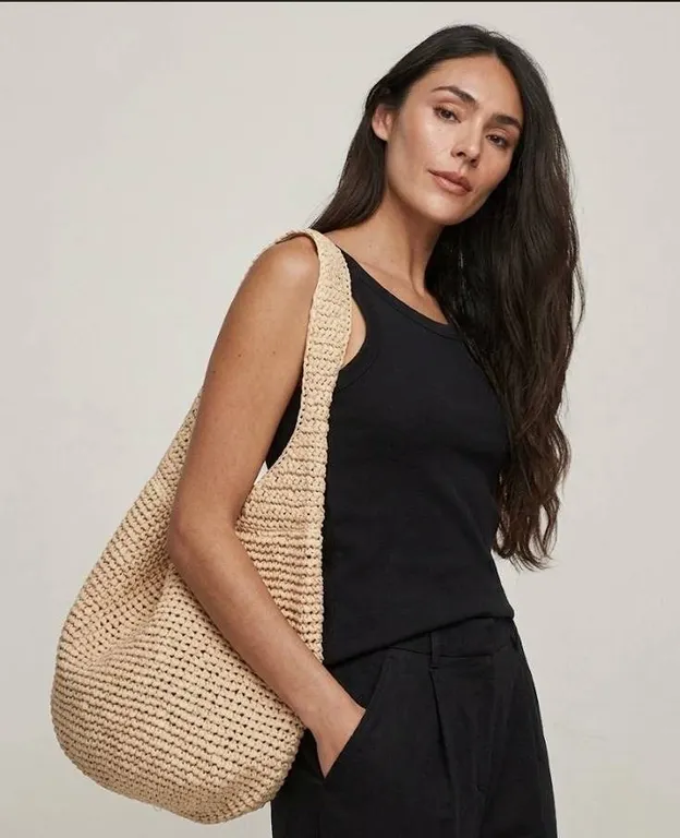 Banana Republic Raffia Tote Bag