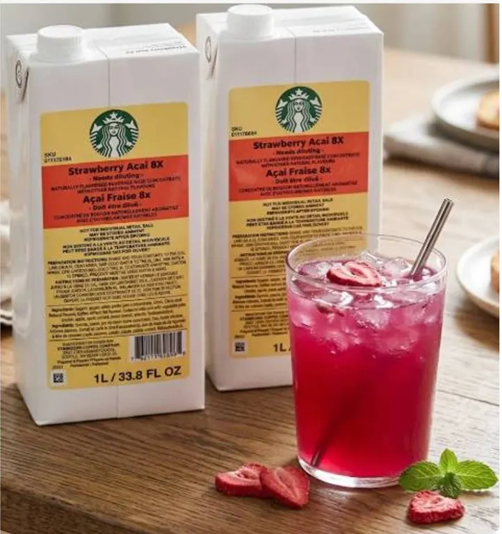 Starbucks Strawberry Acai 8X Beverage Base 1L (2 Pack)