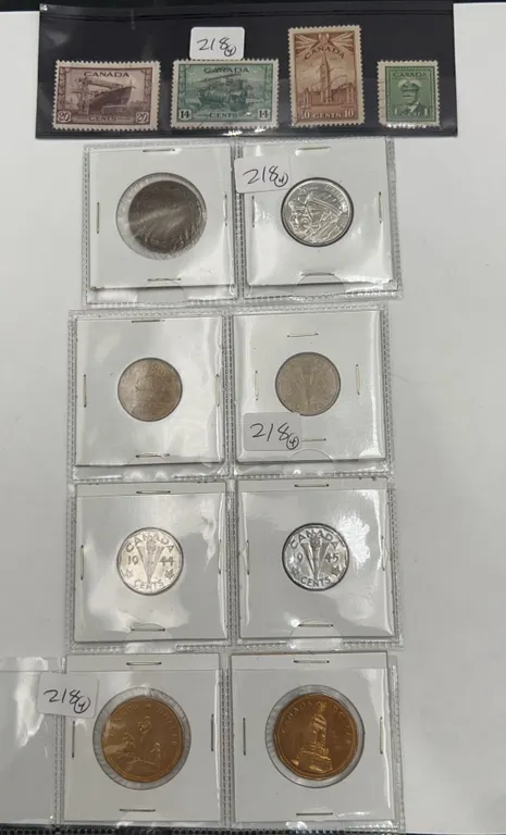 Canada War & Remembrance Coin and Stamp Set