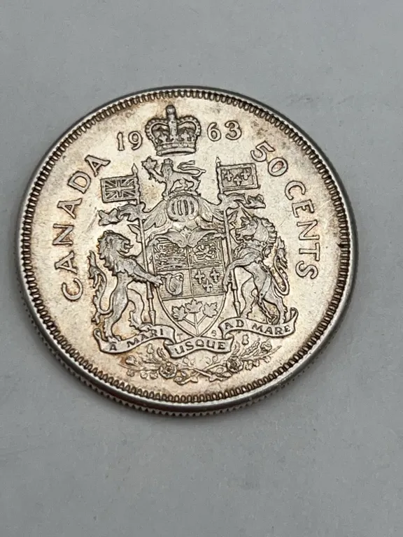 1963 Canada 50 Cents Silver Coin