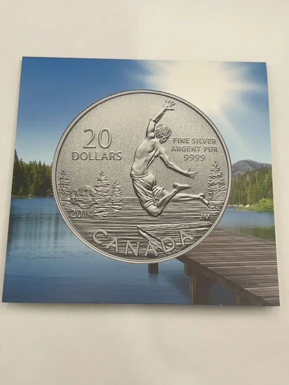 2014 Canada $20 Fine .999 Silver Coin Summertime