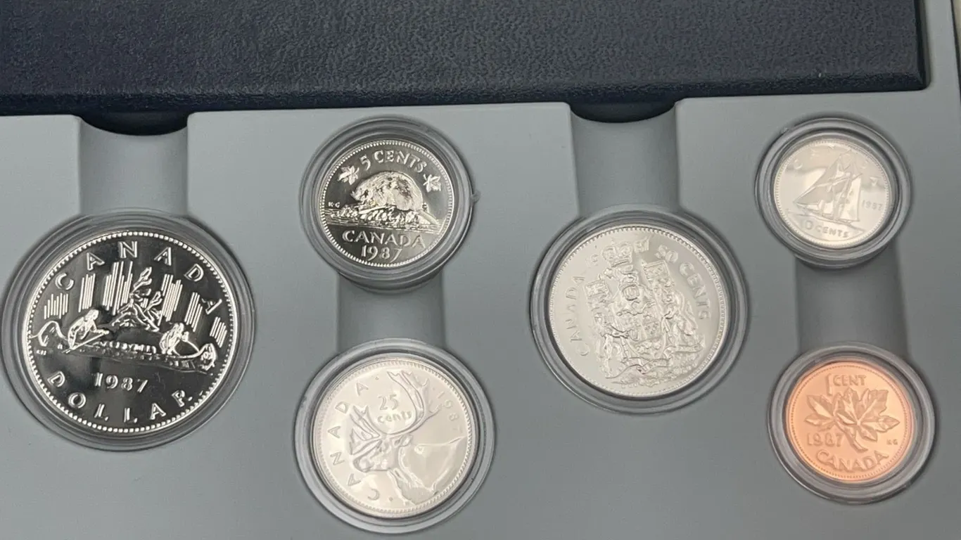 1987 Canada Proof Mint Coin Set with Case