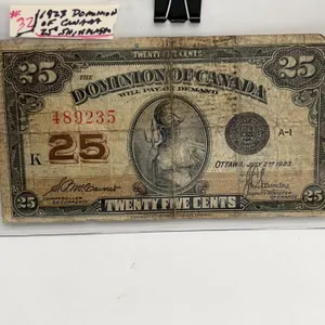 1923 Dominion of Canada 25 Cent Note shinplaster