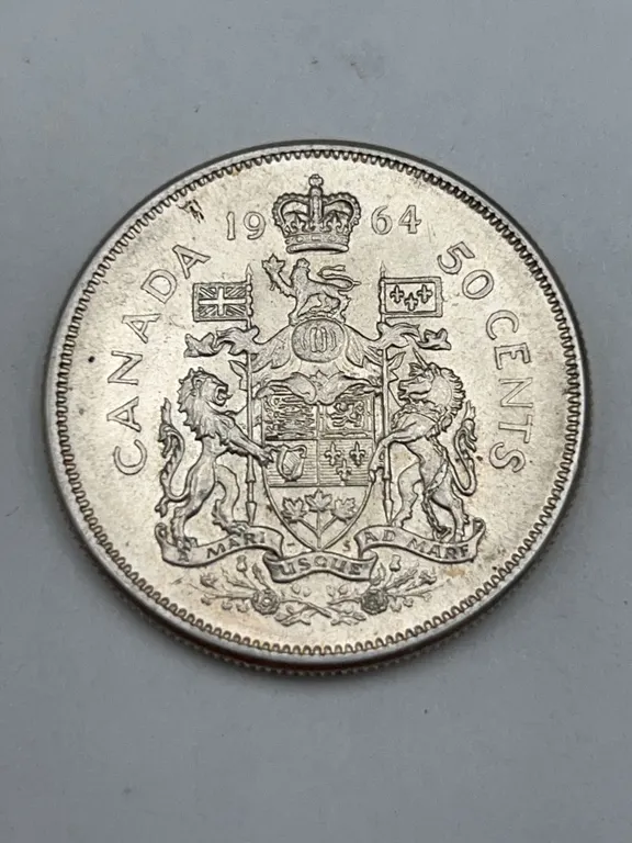 1964 Canada 50 Cents Silver Coin