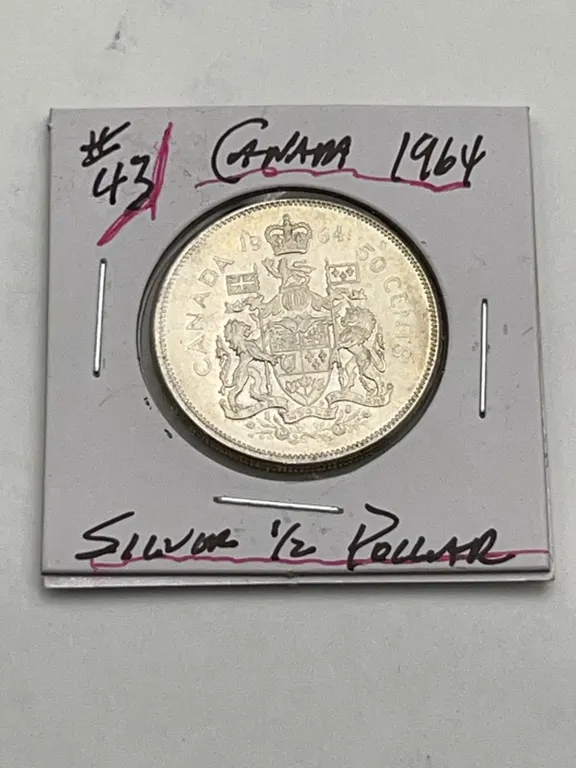 1964 Canada Silver Half Dollar Coin