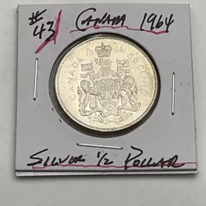 1964 Canada Silver Half Dollar Coin