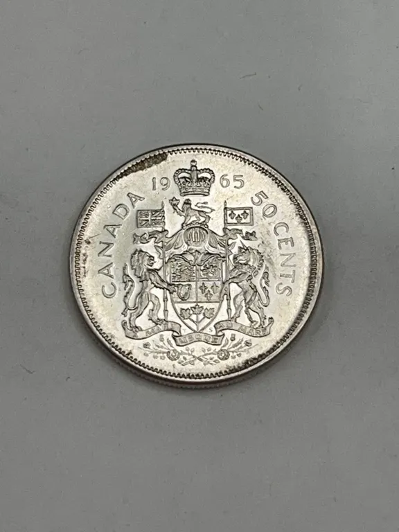 1965 Canada 50 Cents Silver Coin Elizabeth II