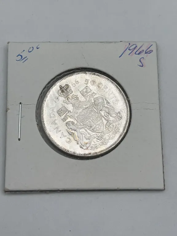 1966 Canada 50 Cents Silver Coin