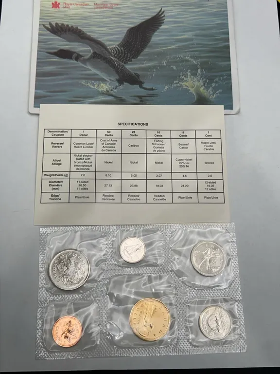 1986 Royal Canadian Mint Uncirculated Coin