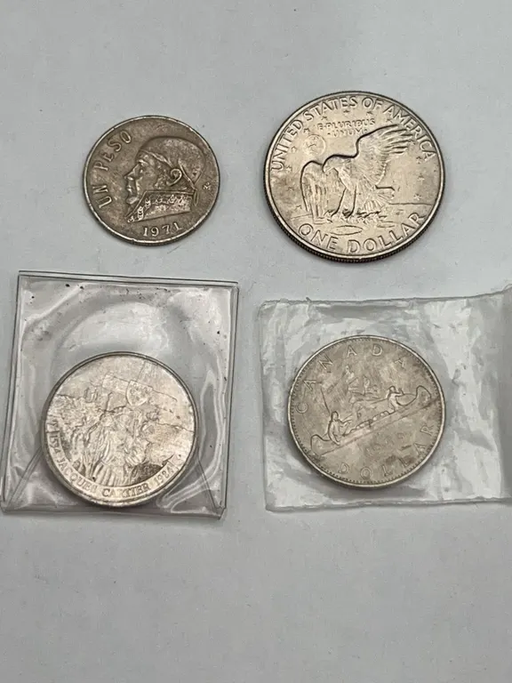 International Coin Lot: 4 Large Coins