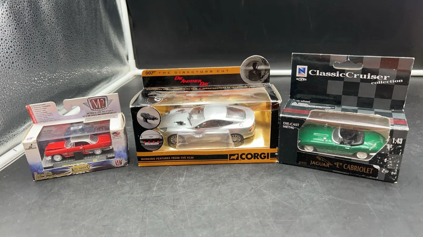 Die-Cast Car Trio: M2, Corgi, NewRay Models
