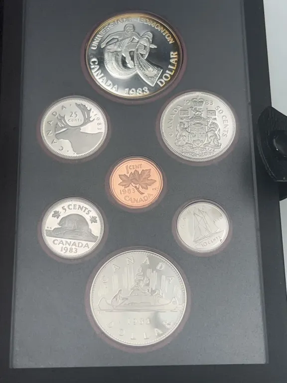 1983 Canada Specimen Coin Set With Case