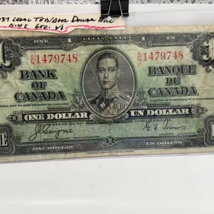 1937 Bank of Canada $1 Note, King George VI