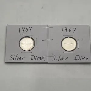 1967 Canada Silver Dimes lot of 2