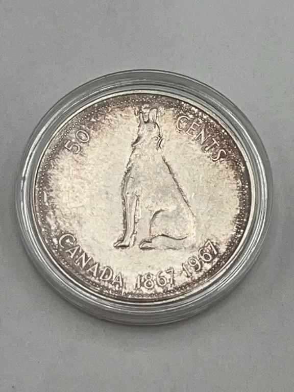 Canada 1967 50 Cents Wolf Commemorative Coin