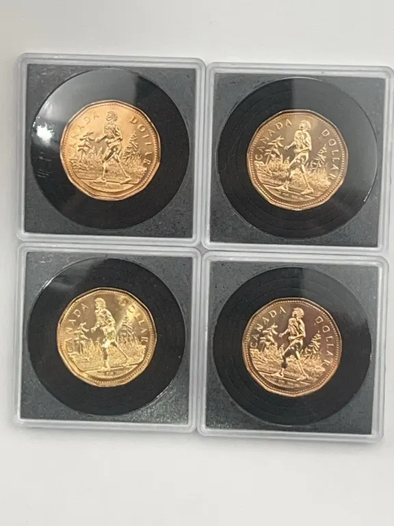 4 Canada 2005 Dollars lucky loonie & Terry Fox