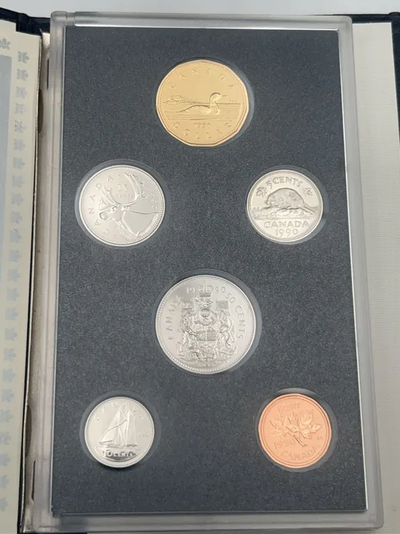 1990 Royal Canadian Mint Proof Set Coins