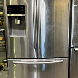 SAMSUNG 36" WIDE STAINLESS STEEL FRENCH DOOR FRIDGE W/ WATER & ICE DISPENSER & BOTTOM FREEZER DRAWER