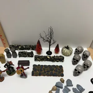 Department 56 Halloween Miniature Graveyard Accessories Lot