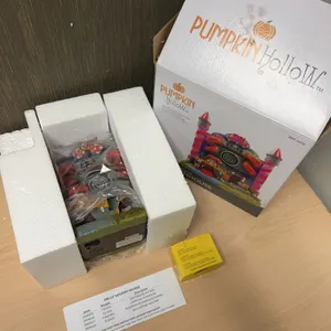 Pumpkin Hollow LED Carnival Funhouse Animated Village Piece