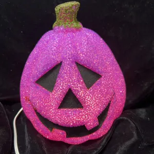Light-Up Purple Jack-O'-Lantern Pumpkin Decoration